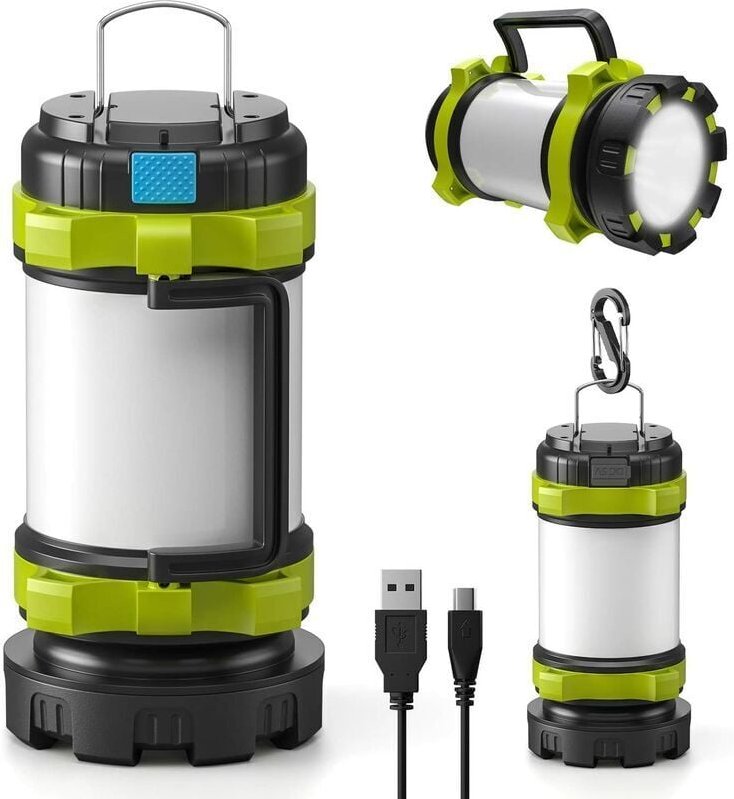 Wiederaufladbare LED-Campinglaterne, 800 mAh Powerbank-Campinglicht, 4 Modi, IP65 wasserdicht, 1200 Lumen LED-Laterne fü...