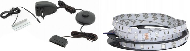 Cama FURNITURE LED-Beleuchtung QIU 2D1K – Blau, Kommode