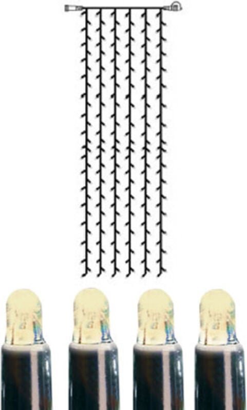 System LED "LED Eisregen-Lichterkette 1x4m" 204 LED´s, warmweiß, IP44