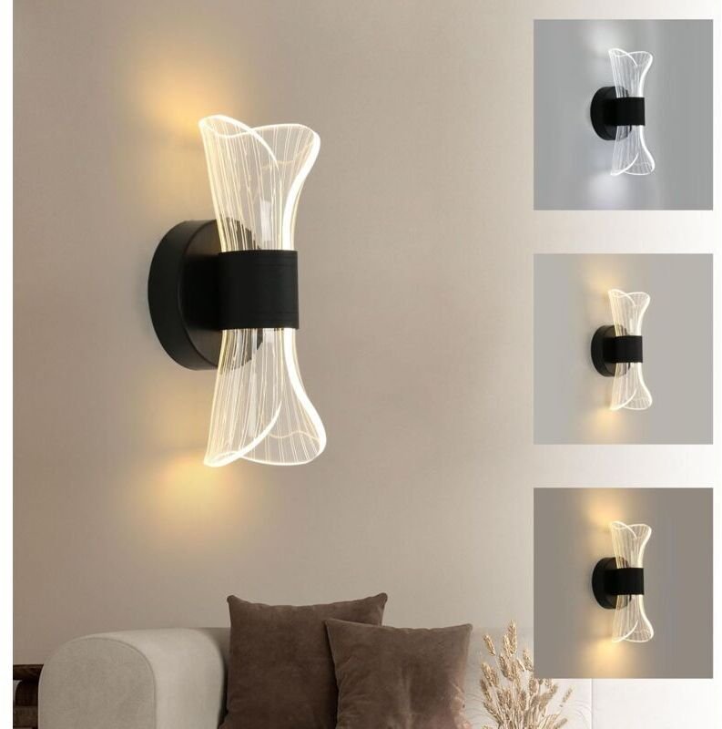 Dimmbare LED-Wandleuchte für den Innenbereich, 10 W, moderne LED-Wandleuchte im kreativen Design, Acryl-Wandleuchte für ...