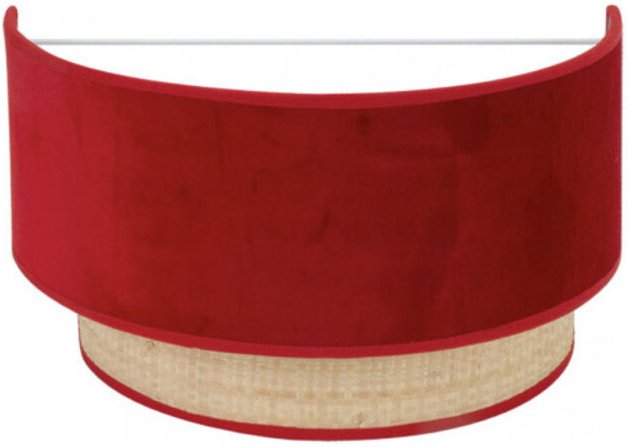 Wandleuchte reyes 1xe27 natur/rot17x30x16 cm