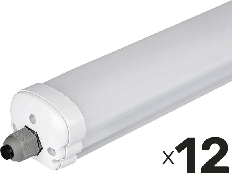 Thumbnail - V-TAC LED-Feuchtraum-Wannenleuchte VT-1249-N, EEK: E, 36 W, 4320 lm, 4500 K, 1200 mm, 12 Stück
