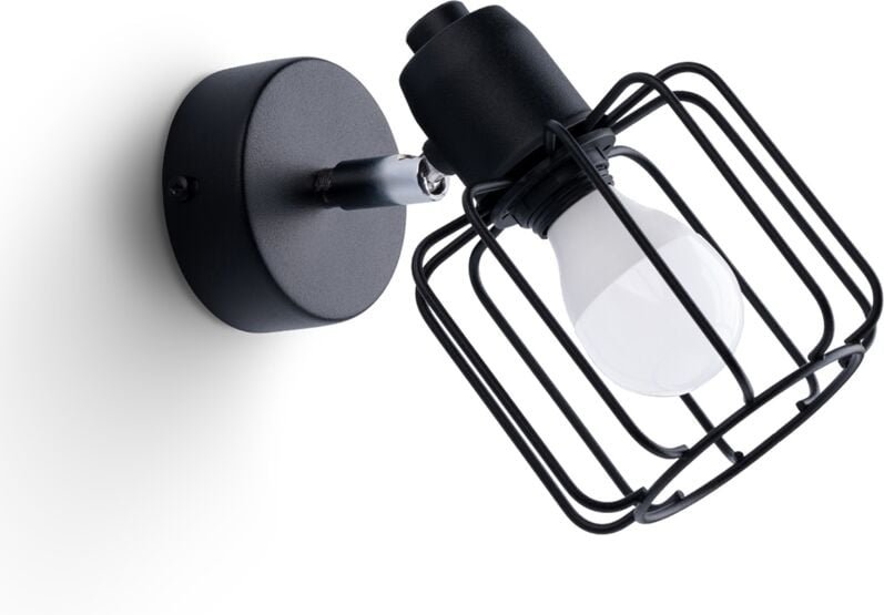 SAPPOX Wandleuchte 1 E14 Schwarz LUMILO 11.139.14