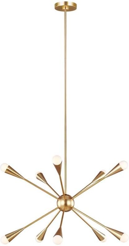 Jax 10 Light Kronleuchter, brüniertes Messing, G9 - Elstead