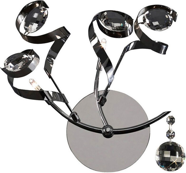 Inspired Kurlz Wandleuchte 2-flammig G4, poliertes Chrom/Kristall, NICHT LED/CFL-kompatibel