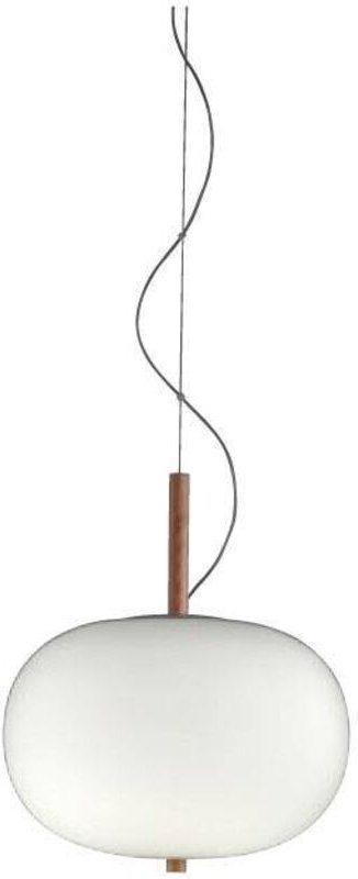 Grok Ilargi - LED Globe Deckenanhänger Matt Weiß Licht Esche 1-10V Dimmen 39,5 cm 1880lm 2700K