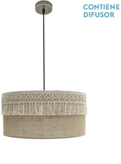 Fabrilamp - akunadecor Pendelleuchte De mit beigem Schirm Modell Ekaterina