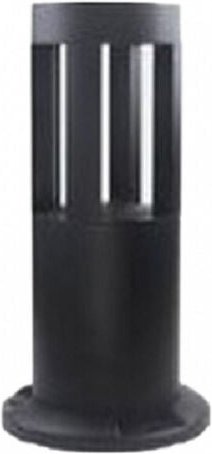 Trade Shop Traesio - Trade Shop - Garten-Stufenleuchte Stehleuchte IP65 Aluminium Glas 12Watt ES59 Schwarz -