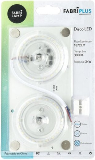 Senko - Scheibe led 24w 3000k quadratische Platte weiß 8x16x1 cm 1872lm magnetisch