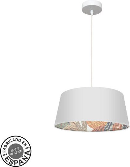 Fabrilamp - Lampe de Deckenpendelleuchte 40d Tunez 1xe27 Weiß/Weiß-geprägt