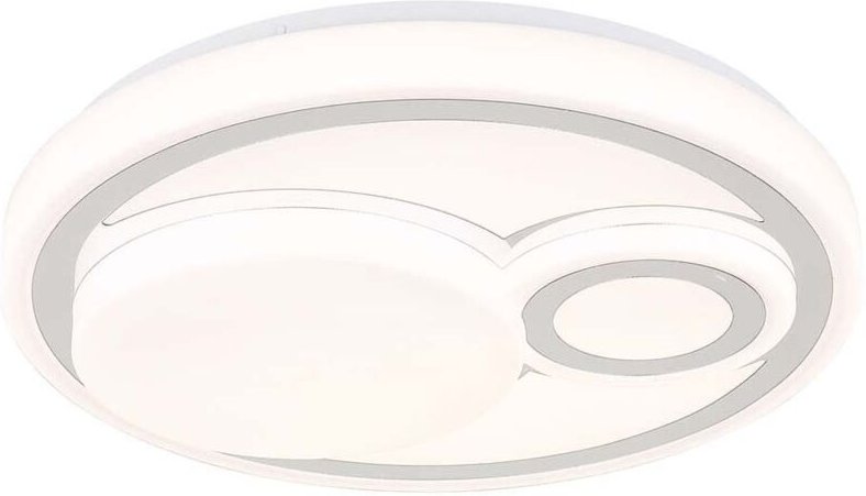 Deckenlampe Deckenleuchte LED Wohnzimmerlampe rund verchromt weiß Flurlampe 38cm