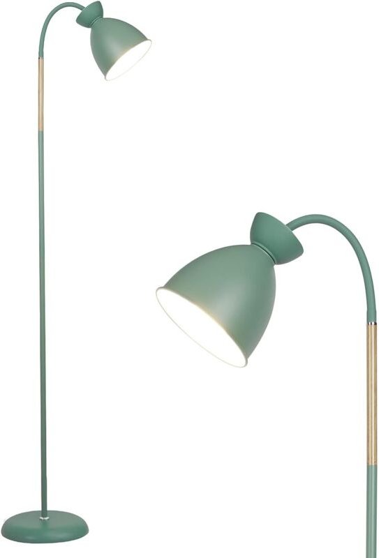 Schwenkbare Stehlampe Pastel Grün E27 Fassung max 60W Höhe 159CM Retro Metall-Stehleuchte 1 Flammig Für Wohnzimmer, Schl...
