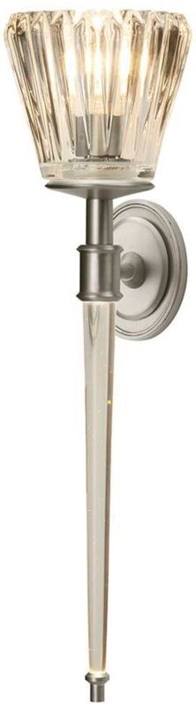 Wandlampe Leuchte Fackellampe led Glas Badezimmerleuchte silber Flurleuchte IP44