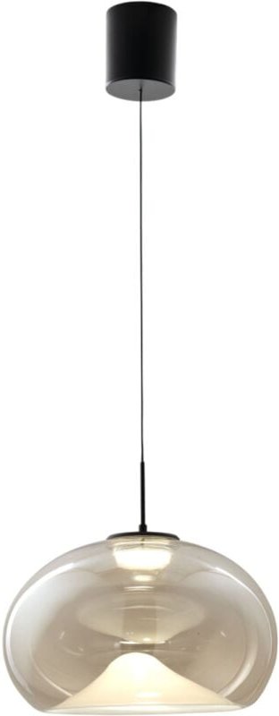 Brena - Einzelne Cognac-Pendelleuchte von Fabas Luce - 14 w dimmbare led - Deckenleuchte - Durchmesser 33 cm