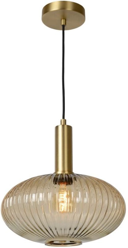 Maloto - Pendelleuchten - ø 30 cm - 1xE27 - Amber - Lucide