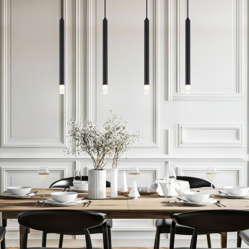 Hängeleuchte Pendelleuchte Esszimmerlampe 4-Flammig schwarz G9 Wohnzimmerlampe