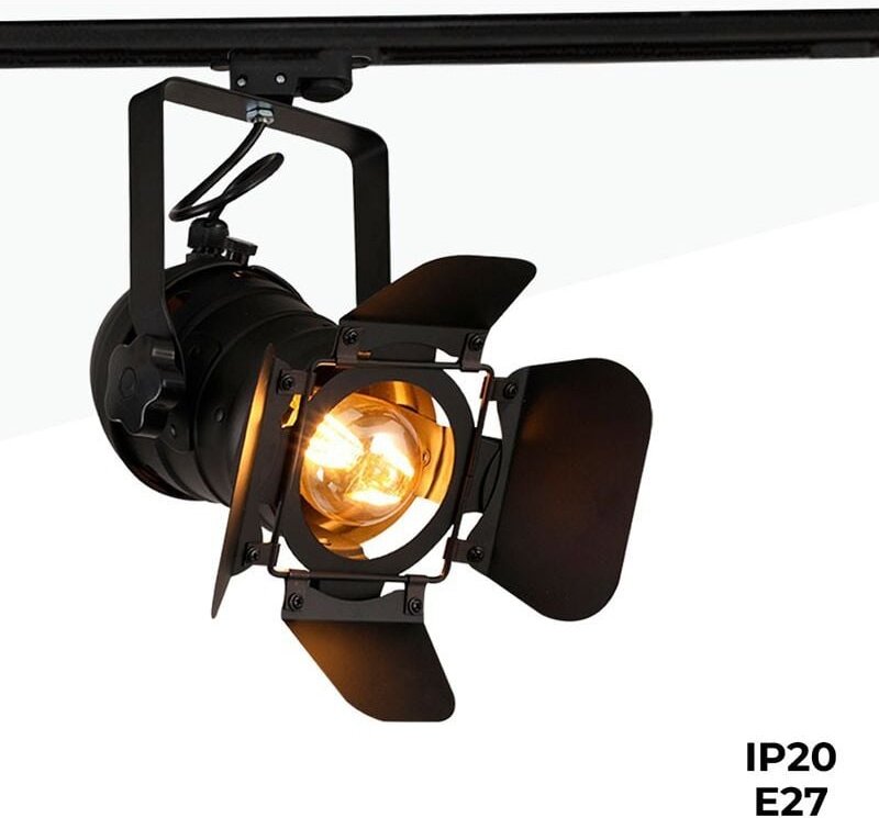 Schwenkbare 1-Phasen Stromschienenleuchte „Cinema“ - E27