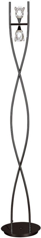 Inspired Mantra Amel Stehleuchte 2-flammig G9, Schwarz Chrom,