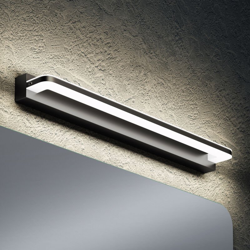 Spiegelleuchte 60cm led Badlampe Spiegellampe, 4000K Badezimmer Lampe led Wandleuchte Sandschwarz 14W SparkLuxe