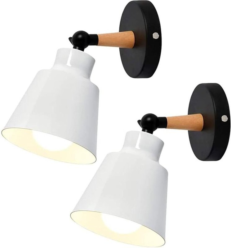 2 Packungen Vintage Industrielle Wandleuchten Deckenlampen E27 Verstellbare Metall Innenwandlampe Retro für Schlafzimmer...