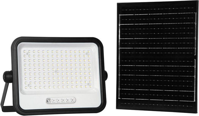 V-TAC 30W LED-Solarstrahler mit Dämmerungssensor und Fernbedienung, Farbtemperatur 2000K-8000K, Schutzart IP65 - 24085