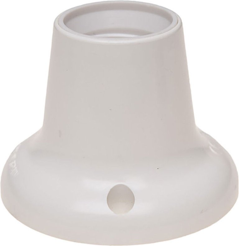 Gerader Lampensockel E-27 weiß - SOLERA