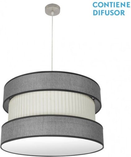 Fabrilamp - Zweifarbige Hängeleuchte Modell Home 3Lights Nickel Dimmbar