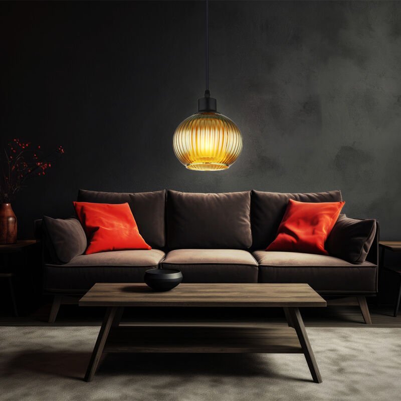 Hängelampe Pendelleuchte Deckenleuchte Esszimmerleuchte Küchenlampe Schwarz-matt