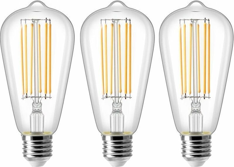 8-W-E27-ST64-LED-Lampe, Vintage-Edison-Glühbirne, entspricht 80 W, warmweiß (2700 K), 800 lm, Retro-Dekoration