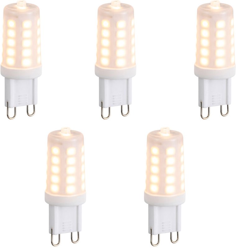 5er Set dimmbarer G9 LED-Lampen Opal 3W 250lm 2200K