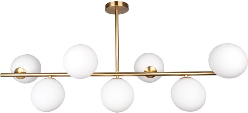 Thumbnail - Cosmo Cape Town Deckenleuchte mit 7 Lichtleisten, Messing, G9