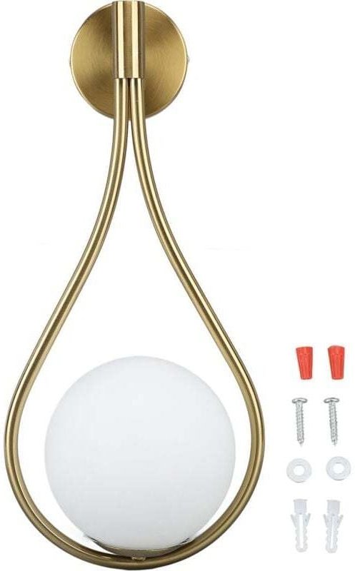 LED-Wandleuchte für den Innenbereich, rund, industriell, verstellbar, kugelförmig, Wandlampe aus Glas und Metall, Wasser...