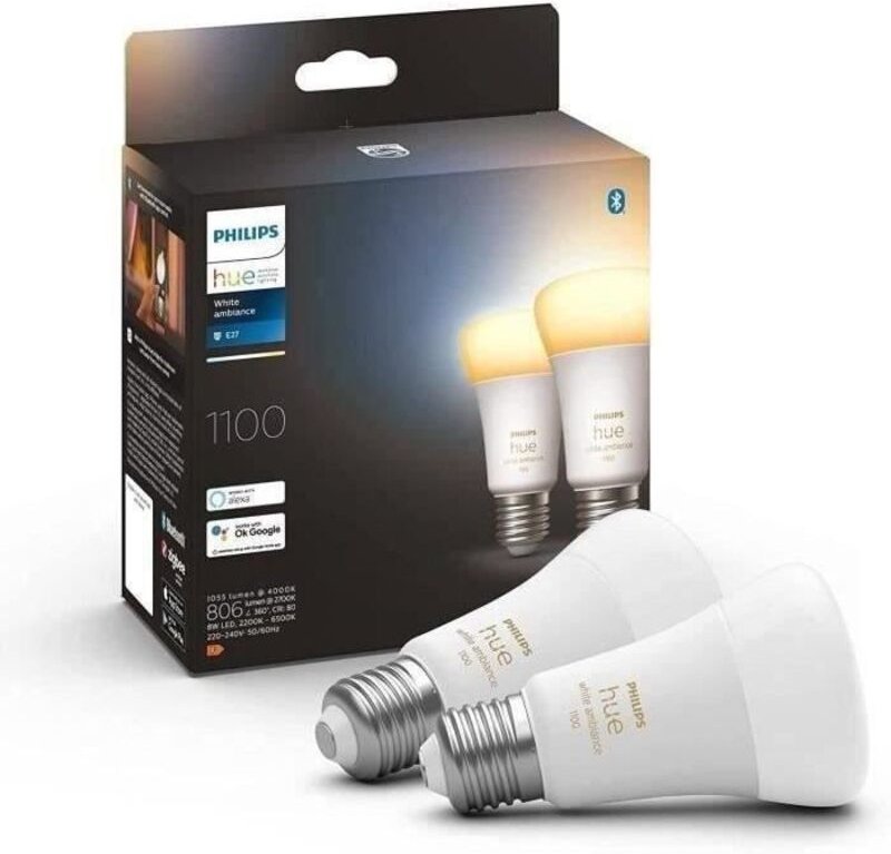 Philips Hue - led Lampe E27 2er Set 1100lm White Ambiance