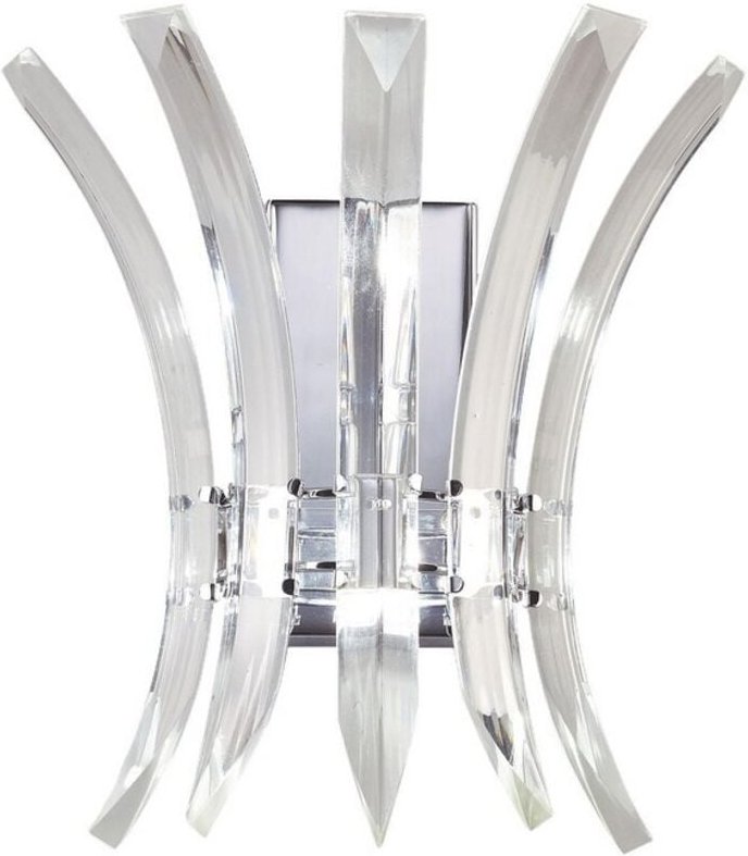 Inspired Diyas - Sinclair - Wandleuchte 2 Licht poliert Chrom