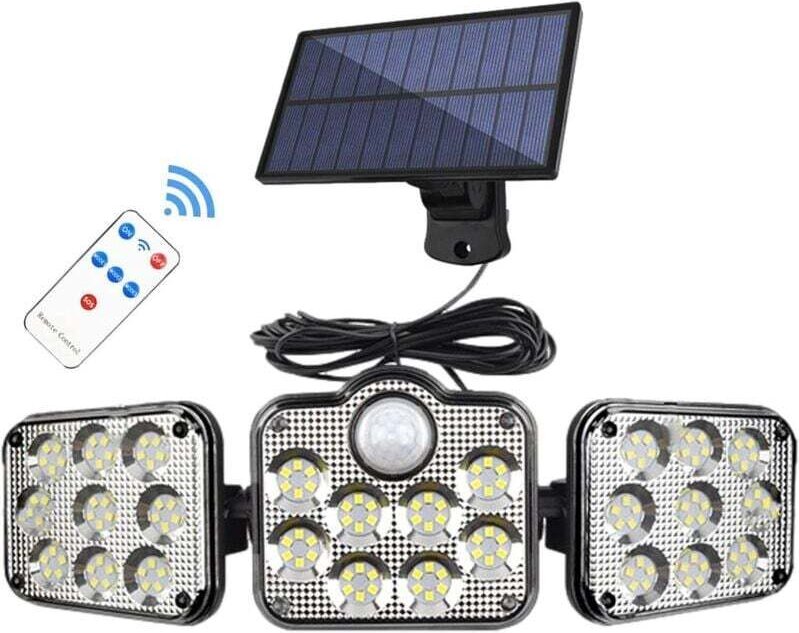 Solarleuchten für den Außenbereich, 138 LEDs mit Bewegungssensor und 3 Modi – wasserdichte Solarleuchten gemäß IP65