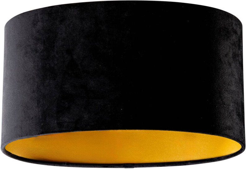 Samtlampenschirm schwarz oval 35/23/18