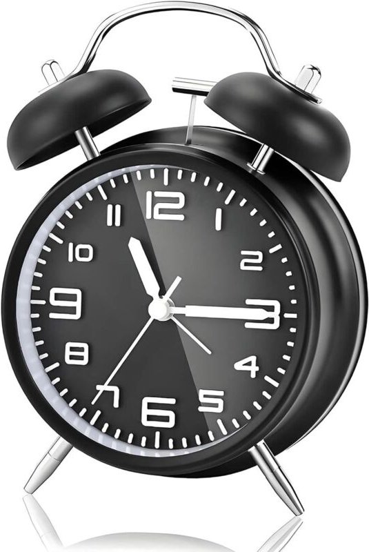 Wecker, Kinderwecker für Jungen, lauter Wecker für Tiefschläfer, geräuschloser, batteriebetriebener 10,2-cm-Doppelwecker...
