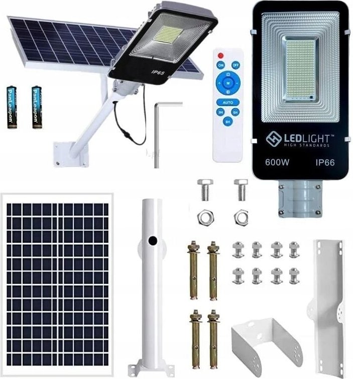 Grosse Led-Solar-Strassenlampe Für Den Aussenbereich, Leistungsstarke 600w Laternensensor