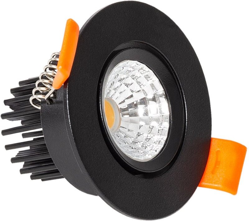 Ledkia - led Downlight Einbaustrahler 5W Rund cob CRI90 Ausschnitt ø 55 mm Schwarz No Flicker 4000K Neutralweiß