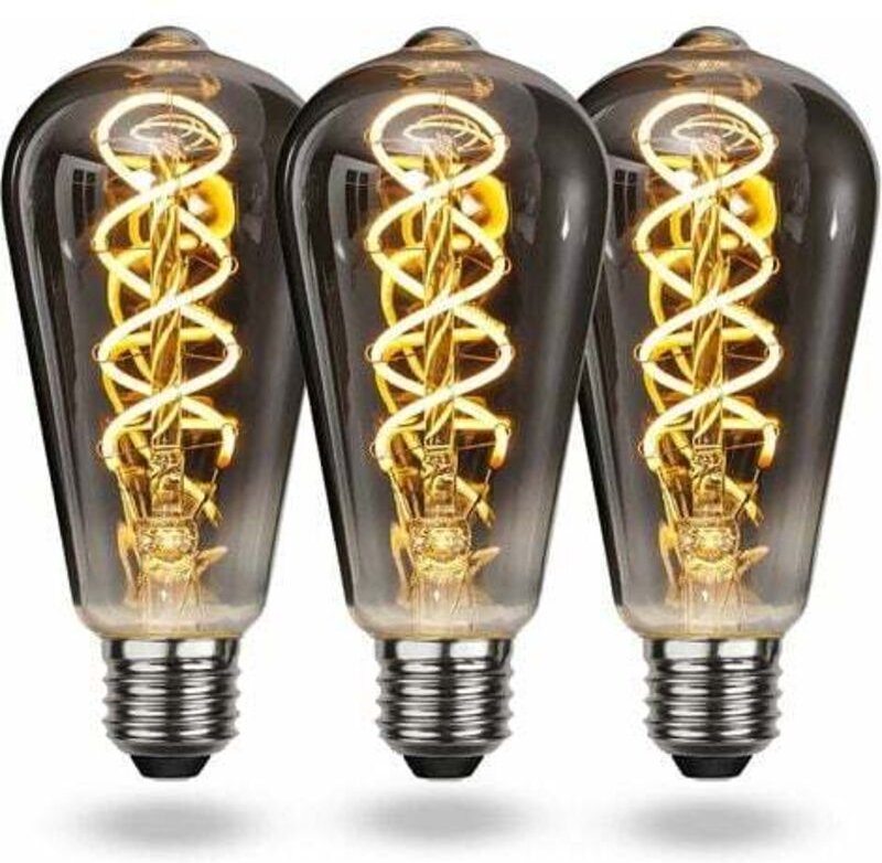 Lablanc - Warmweiße Vintage-E27-LED-Glühbirne, Vintage-E27-dimmbare Spiral-Filament-Glühbirne, 4 w, weiches Licht, E27-V...