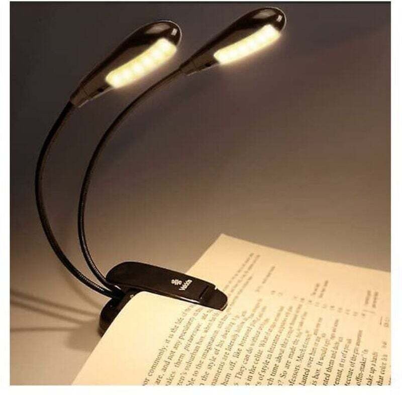 12 wiederaufladbare LED-Leseleuchte/Notenständer, ansteckbare Leselampe im Bett, doppelter Augenschutz