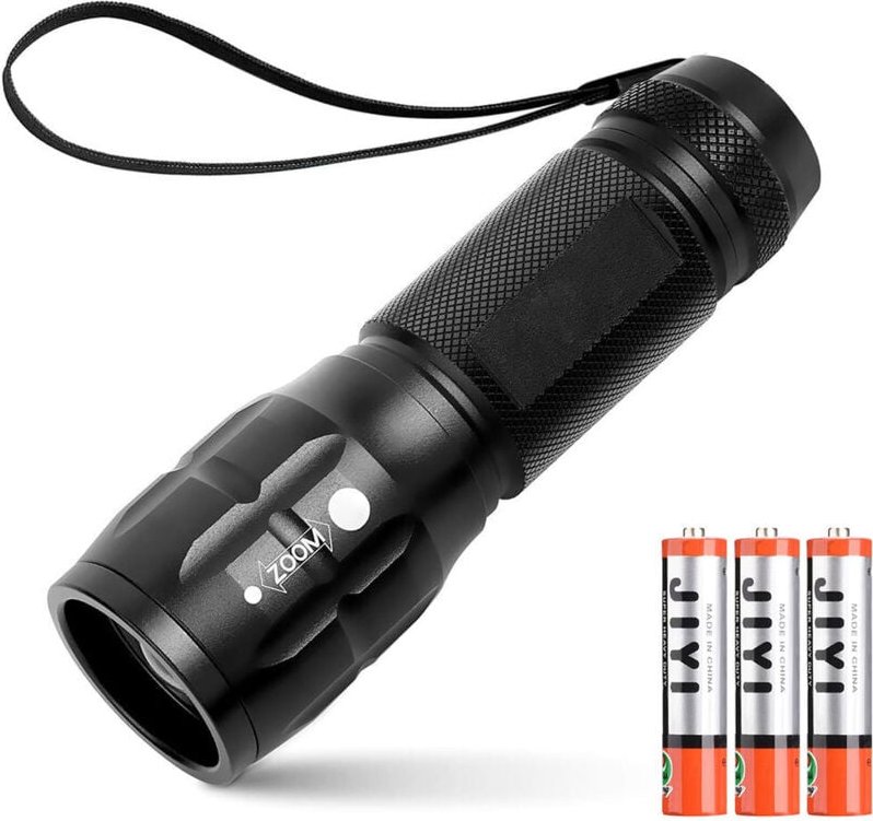 Jalleria - Taschenlampe, kleine Taschenlampe, wasserdicht, Taschenlampe für den Außenbereich mit einstellbarem Fokus, No...