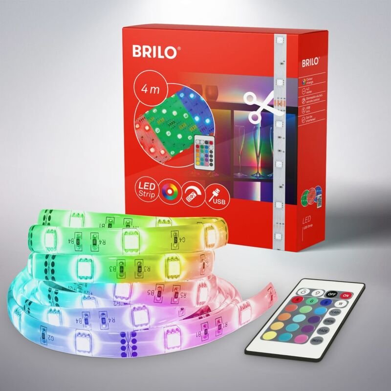RGB-LED Flexband, 4m, 120xRGB-LED/0,04W, inkl. USB