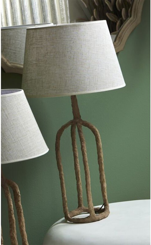 Asim Tischlampe aus braunem Pappmaché, 72 cm, 40 x 72 cm
