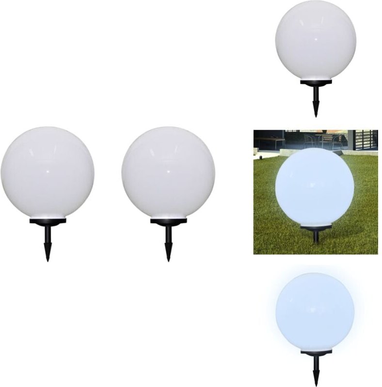 Wegeleuchten 2 Stk. led 50 cm mit Erdspieß - led Solarleuchte - Gartenleuchte - Outdoor Beleuchtung - Wegleuchtern - Ter...