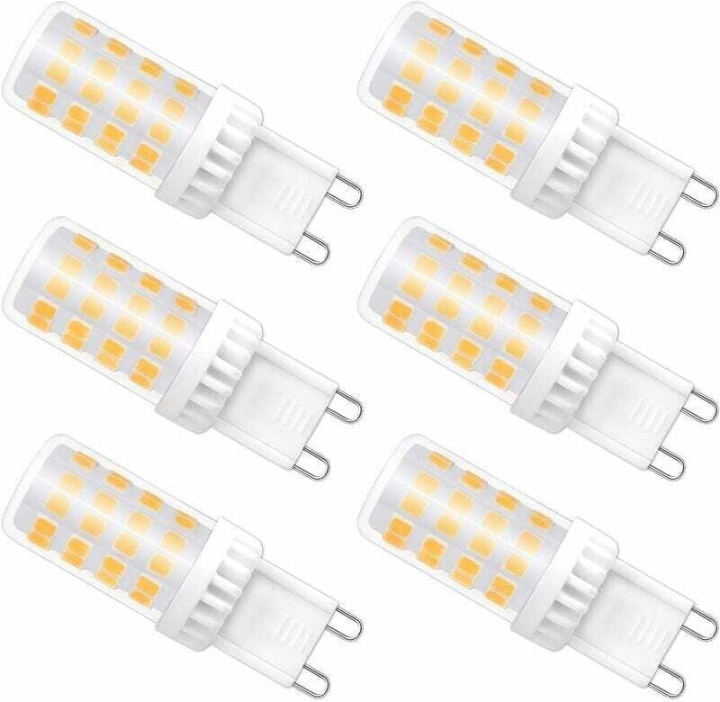 Dimmbare G9-LED-Lampen, 4 W (entspricht 40 W Halogen), 480 lm, warmweiß (3000 K), Standard-G9-Sockel, 360° drehbar, für ...