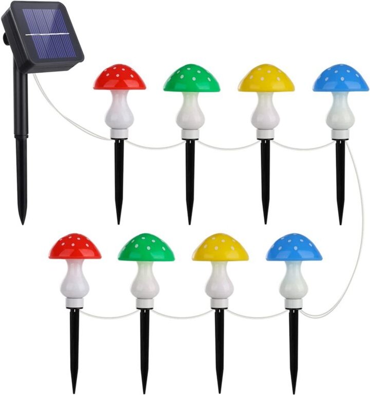 Solar-Pilzlichter für den Garten im Freien, 8 Modi für Hof, Rasen, Weg, Weihnachten, Gehweg, Zaundekoration