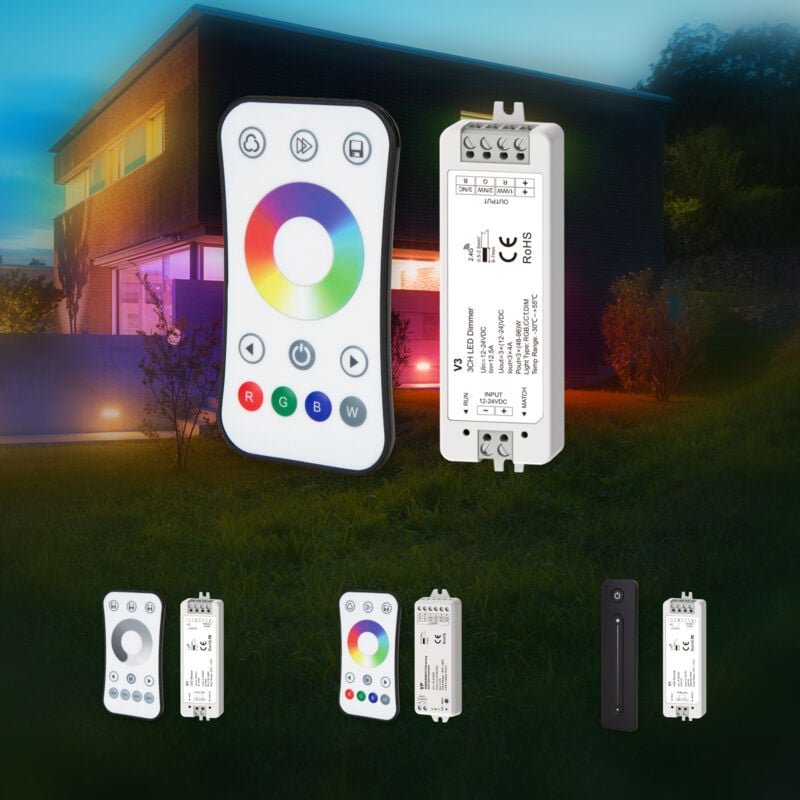 Light 5-36V led Controller Dimmer rgb/w/cct mit Fernbedienung Set: rgb/w, rgb - Hexim