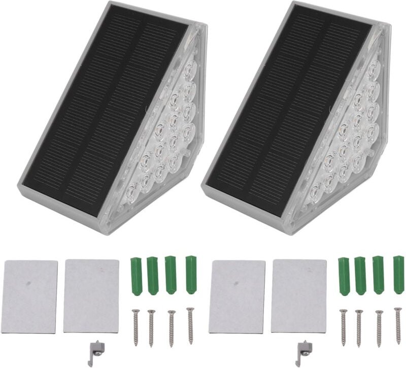 Sets Solar-Stufenleuchten, IP68 wasserdicht, Außenbeleuchtung, Garten- und Hofdekoration