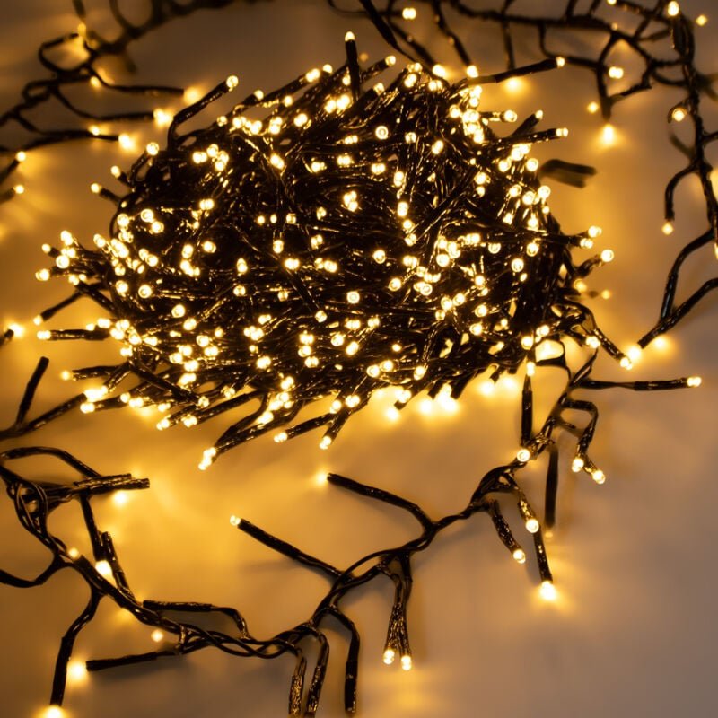 Büschel Lichterkette soft gold 2,6 m dimmbar mit Timer - 288 LED - Weihnachtslichterkette extra warm weiß mit Stecker